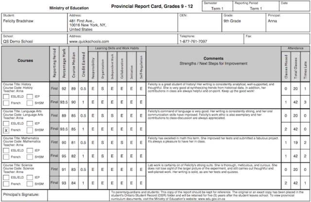 【又到发成绩报告单的日子】可能你一直都没看懂加拿大孩子的成绩单：分数背后的含义