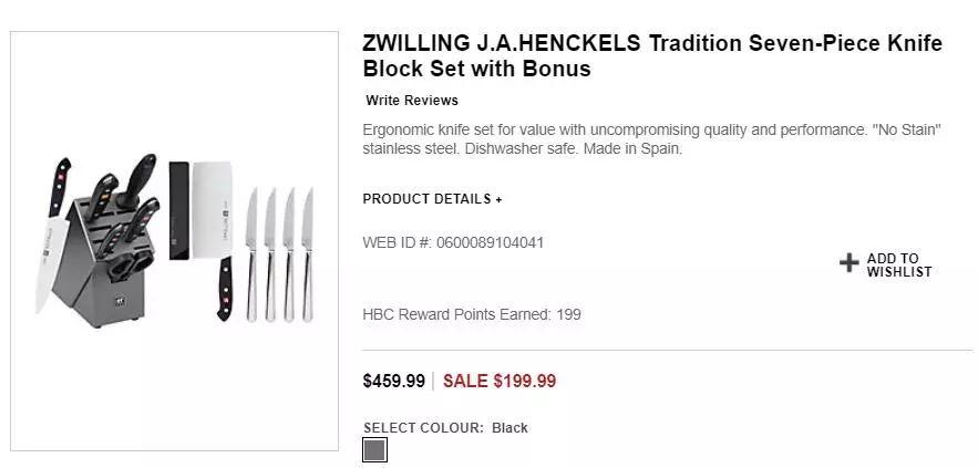 【送的比买的贵】双立人厨具套件大特价，立减700刀！