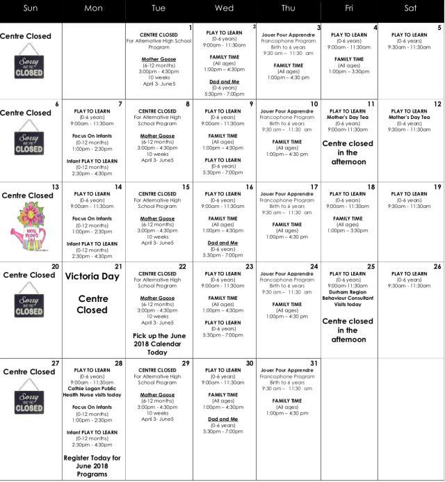 【史上最全】5月份多伦多各大免费早教中心课程表 【史上最全】5月份多伦多各大免费早教中心课程表