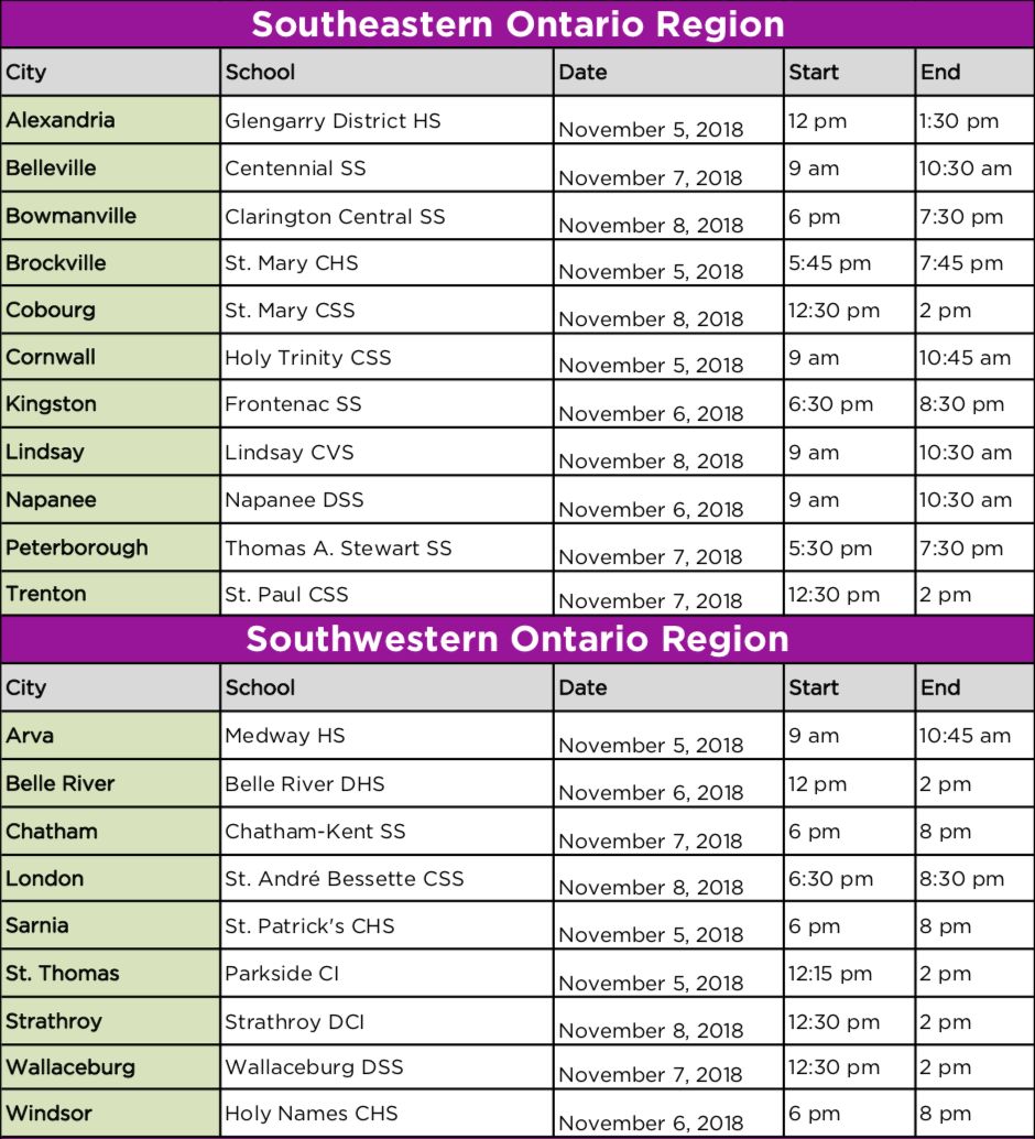 【家有高中生】安省21所大学,一个展会,一次性了解! 【家有高中生】安省21所大学,一个展会,一次性了解!