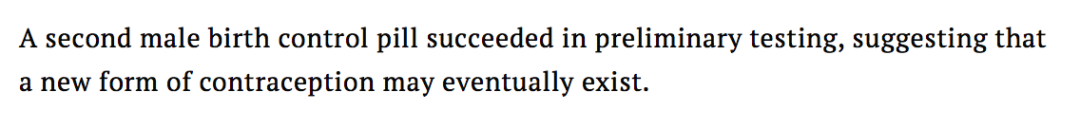 【亲爱的，吃药】男性避孕药来了！不伤身体！无副作用！