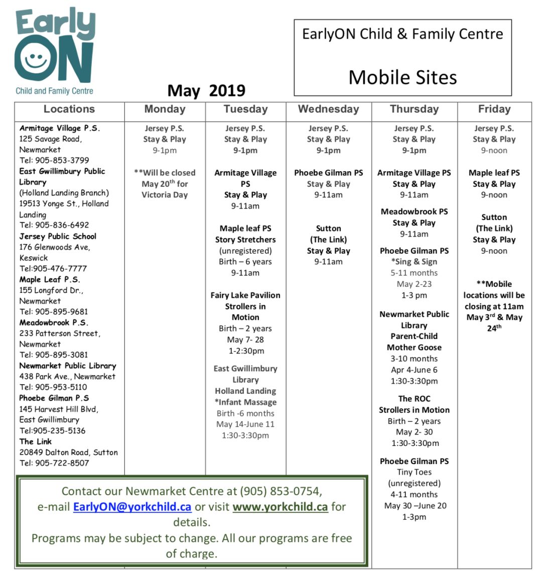 5月免费早教中心课表!幼儿园衔接课程抓紧报名咯~ 5月免费早教中心课表!幼儿园衔接课程抓紧报名咯~