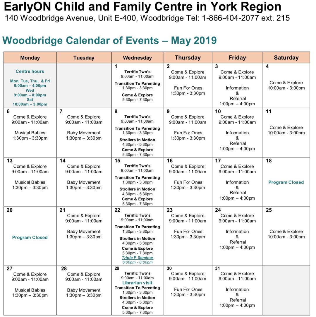5月免费早教中心课表!幼儿园衔接课程抓紧报名咯~ 5月免费早教中心课表!幼儿园衔接课程抓紧报名咯~