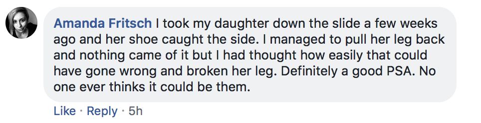 脸书爆帖：妈妈怎么都没想到，玩滑梯把孩子的脚扭断了......