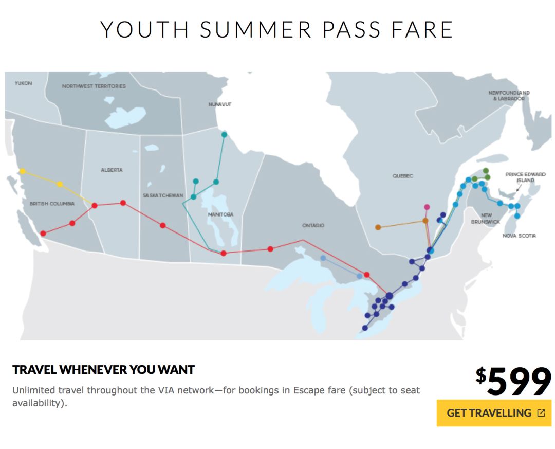 【深游加拿大】VIA加拿大国家铁路经典路线：内附快闪特价！