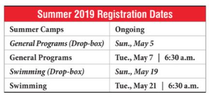 2019夏季社区中心游泳课、滑冰课即将开始注册，刷名额吧！