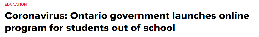 安省教育部官宣Learn at Home:孩子们,醒醒!上课了! 安省教育部官宣Learn at Home:孩子们,醒醒!上课了!