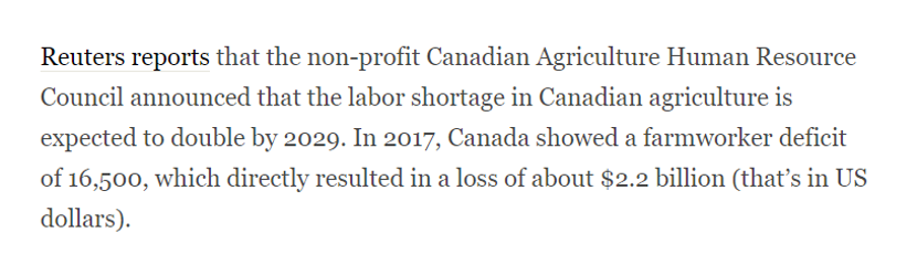 加拿大农业食品项目紧缺工作机会,申请人还在等什么? 加拿大农业食品项目紧缺工作机会,申请人还在等什么?