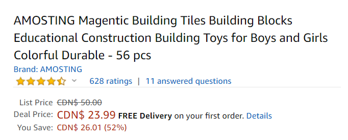Amazon半价返场!这款育儿专家天天安利的益智玩具史低价! Amazon半价返场!这款育儿专家天天安利的益智玩具史低价!