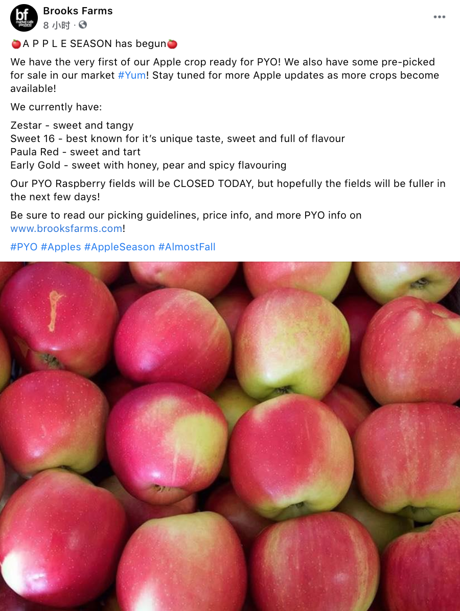 多伦多摘苹果农场盘点：Brooks Farm妥妥C位！周周有主题！