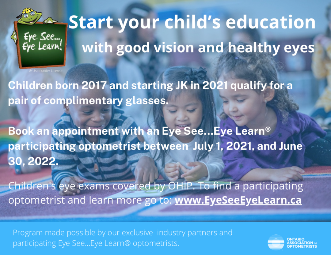 【2021更新版】安省限期福利：儿童免费视力检查+配眼镜又开始啦！