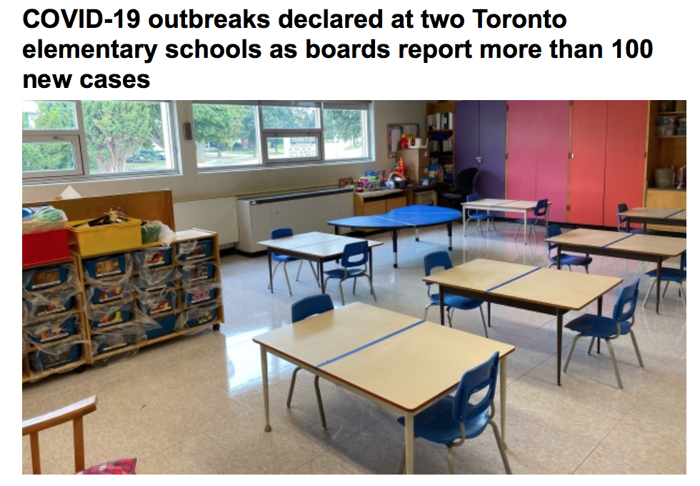 多伦多2所小学宣布疫情爆发!皮尔区校园病例激增,24小时增加了33%! 多伦多2所小学宣布疫情爆发!皮尔区校园病例激增,24小时增加了33%!