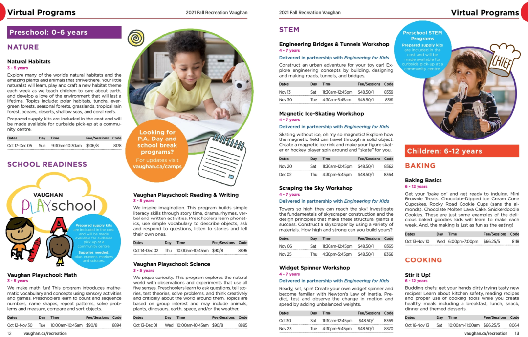 大多伦多各区的社区兴趣班、冬令营开始报名了：免费班要定闹表拼手速！