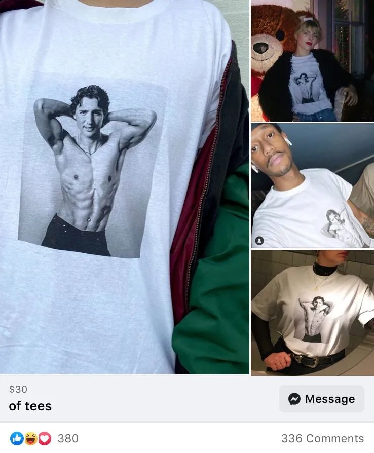 穿出去炸街!印有特鲁多半裸性感身材的T恤在多伦多卖疯了~ 穿出去炸街!印有特鲁多半裸性感身材的T恤在多伦多卖疯了~