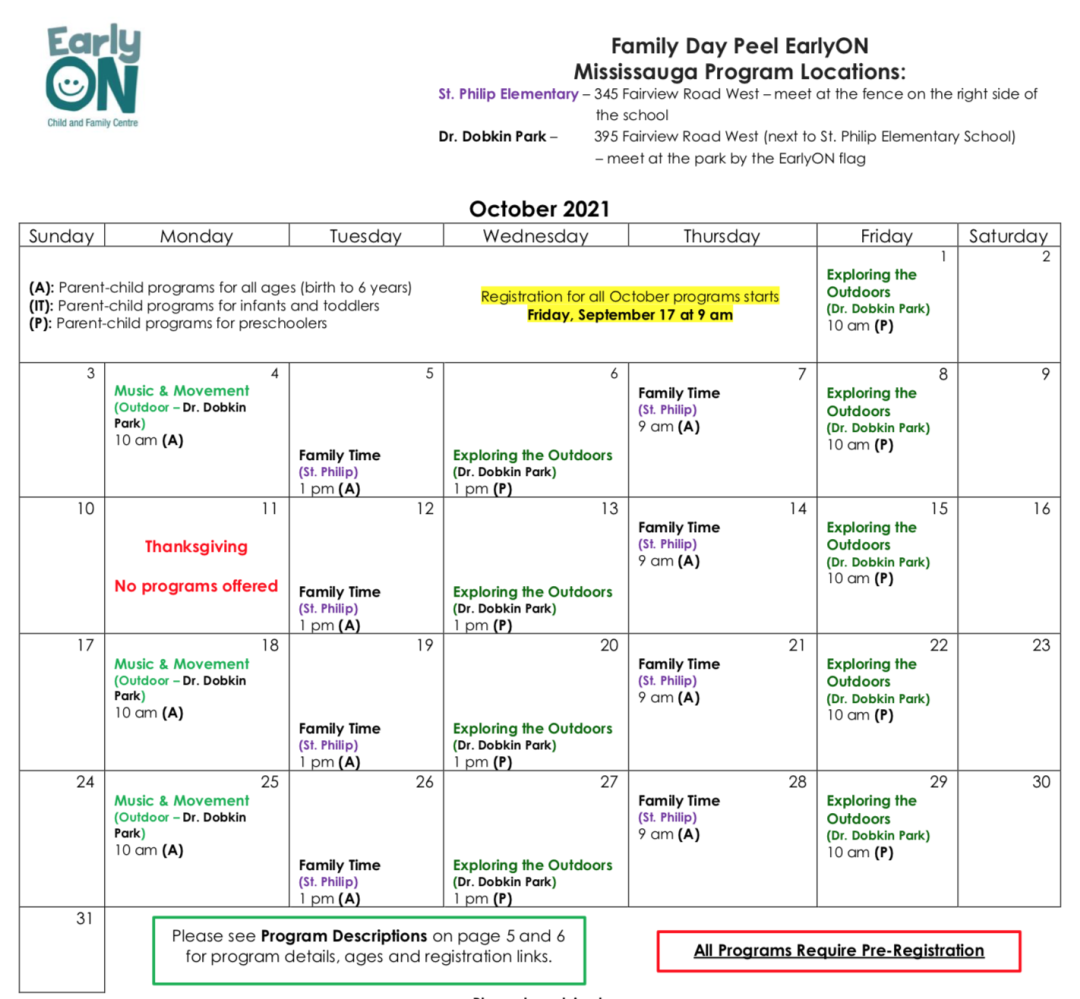 【10月免费早教课表】0-6岁都可以上，线上线下、中英文都有！