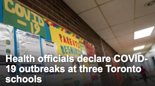多伦多又有3所学校疫情爆发，安省将在高危学校进行无症状检测！