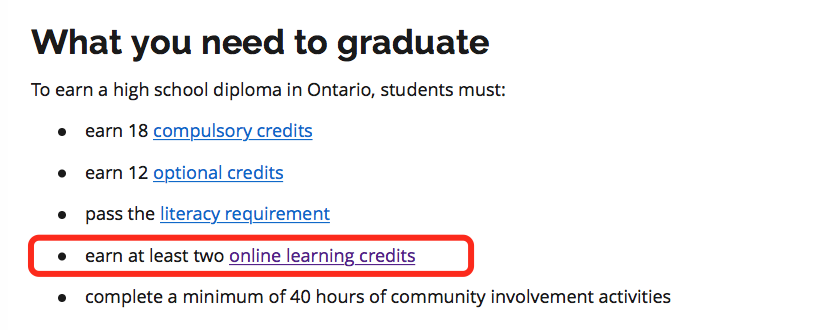 网课成必修？安省中学毕业要求更新，选课密码提前了解一下！