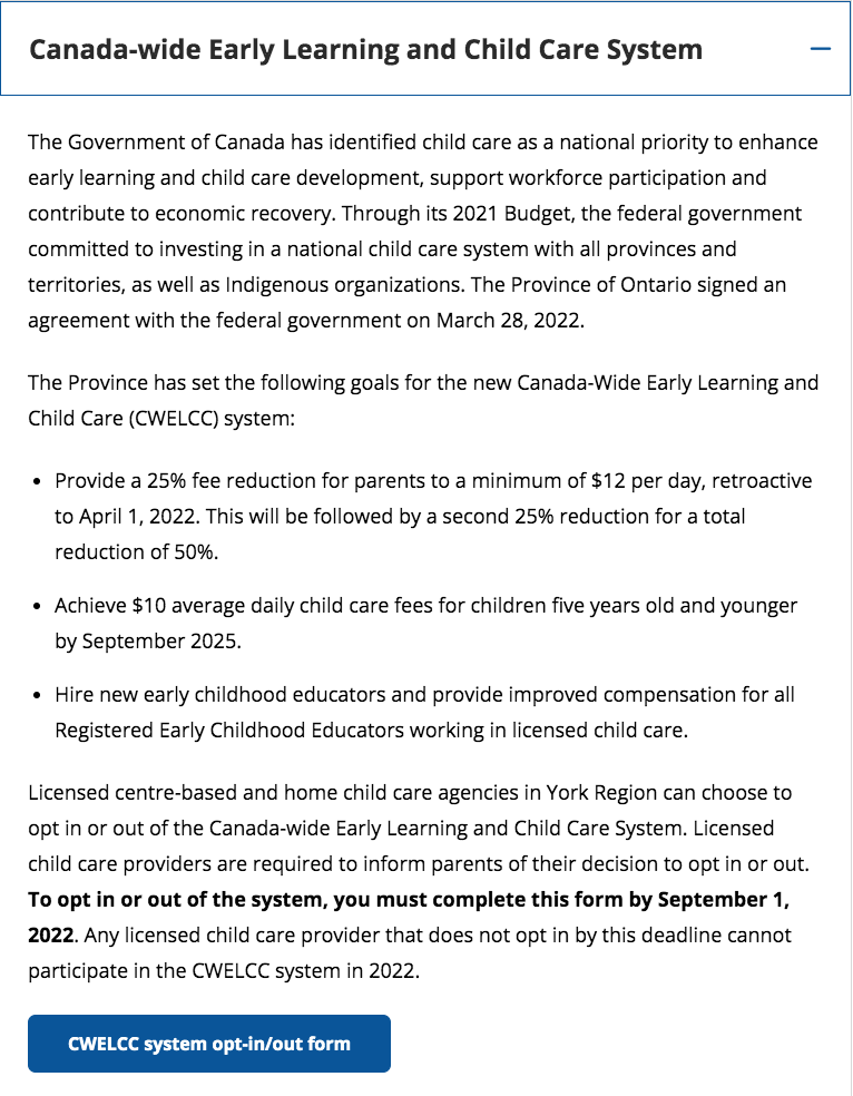 能退好几千| 安省Daycare补贴已经开放申请了，预计家长今年秋季能收到退款