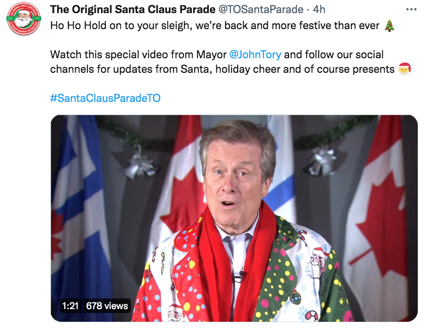 Santa is back！多伦多市长宣布：圣诞大游行今年强势炸街回归