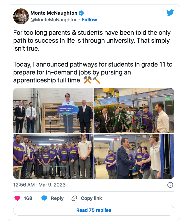 少读莎士比亚，多学点手艺！安省将推行高中最后一年学技术