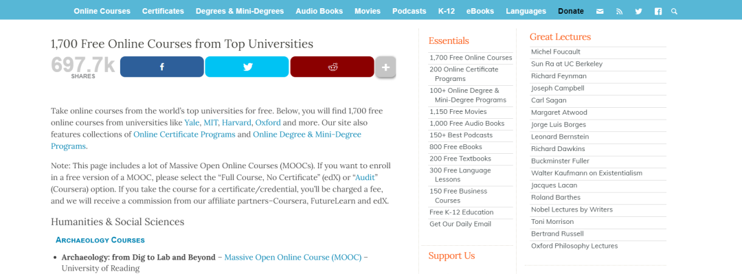 哈佛麻省这些名校的课也能蹭？7个免费在线平台蹭遍世界名校公开课