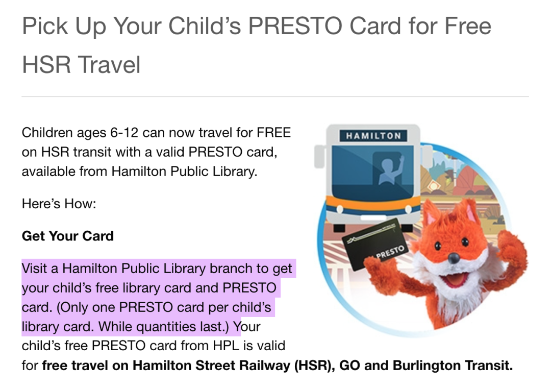 万能公交卡PRESTO卡降到$4！省钱终极攻略：图书馆领免费卡！