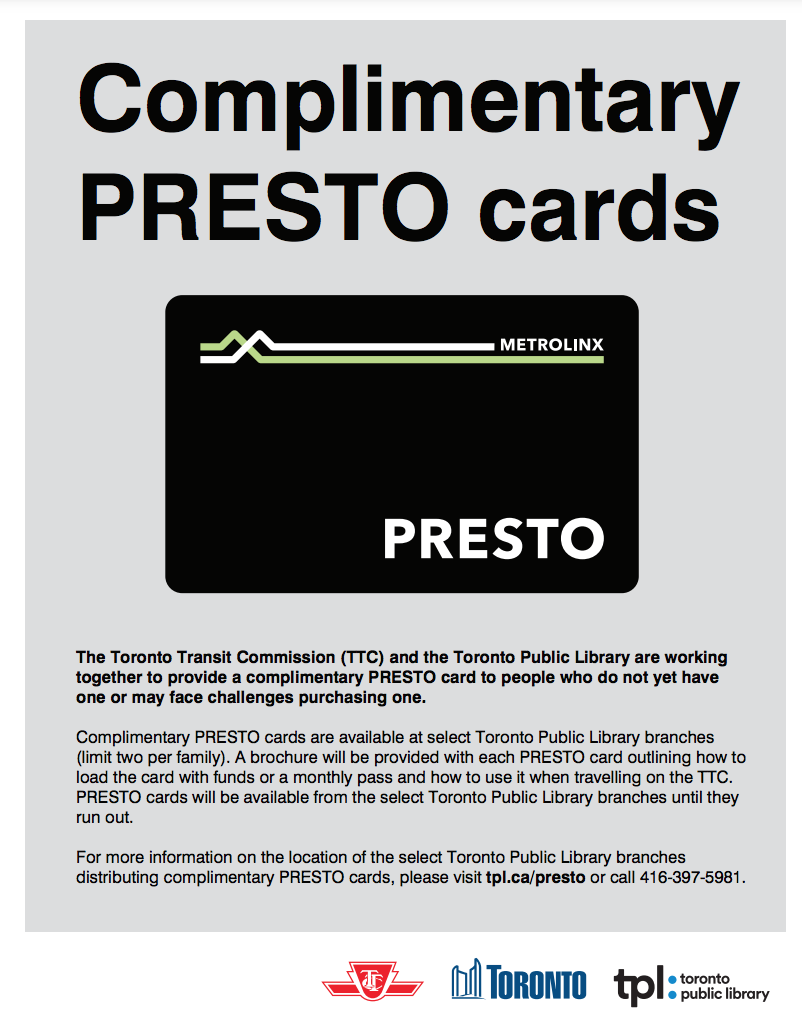 万能公交卡PRESTO卡降到$4！省钱终极攻略：图书馆领免费卡！