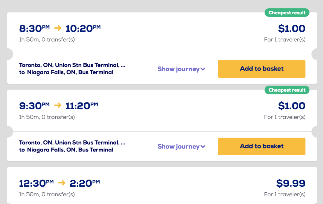 6刀往返大瀑布！Megabus一刀一张的捡漏车票购买攻略