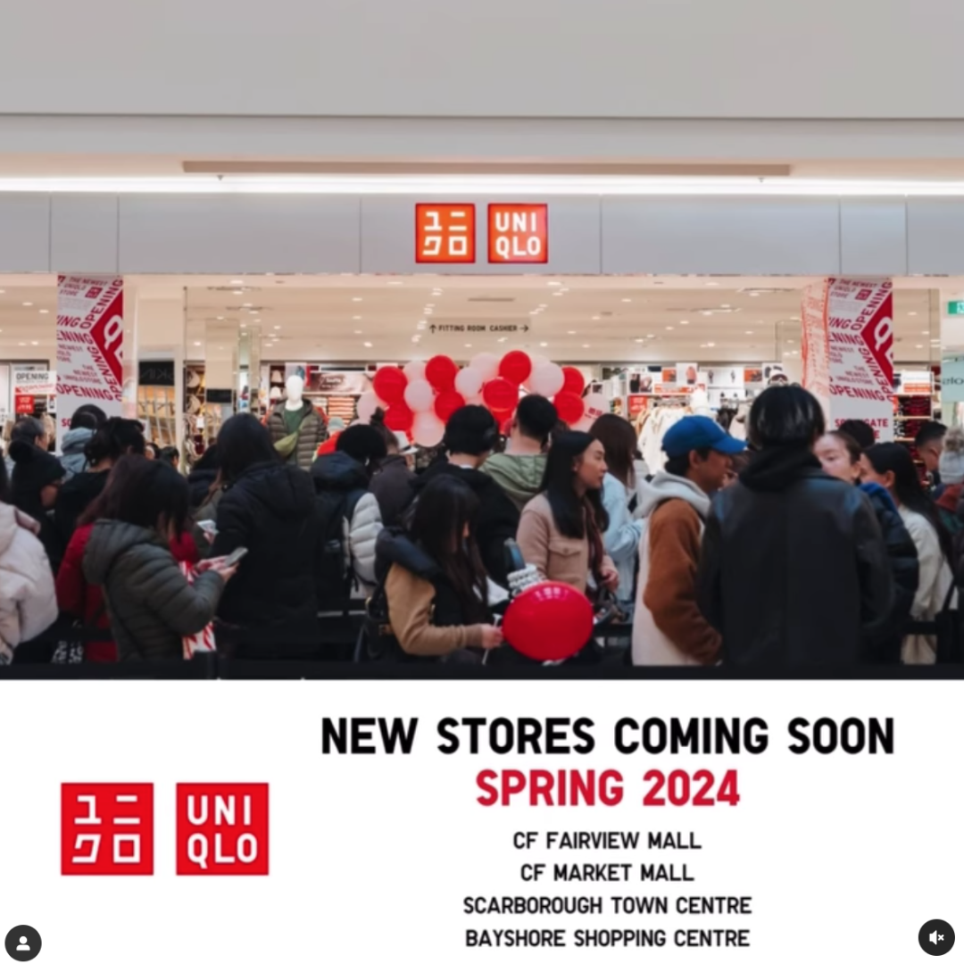 明年北美再开20家优衣库：Fairview Mall和STC就要有新店了