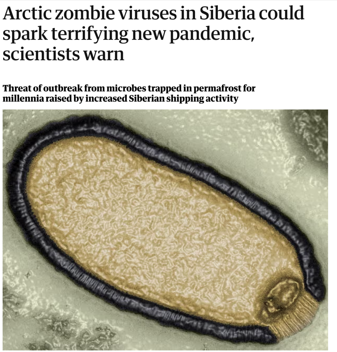 科幻惊悚片！北极冻土层里的僵尸病毒正在复苏：全球下一场疫情？
