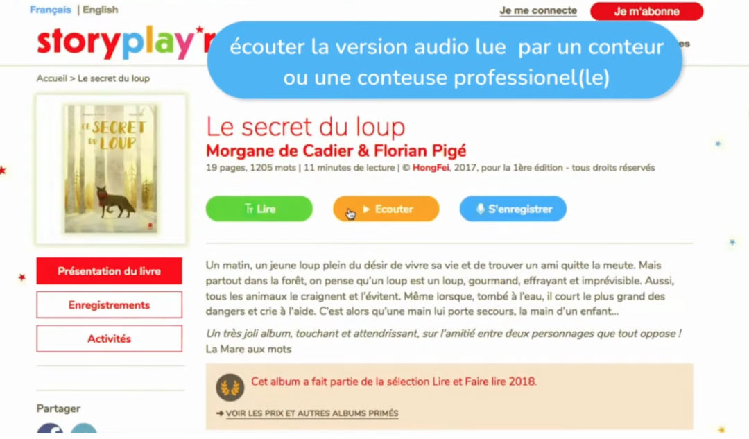 3-15岁少儿法语学习神器来啦！Storyplay'r沉浸式法语在线有声图书馆