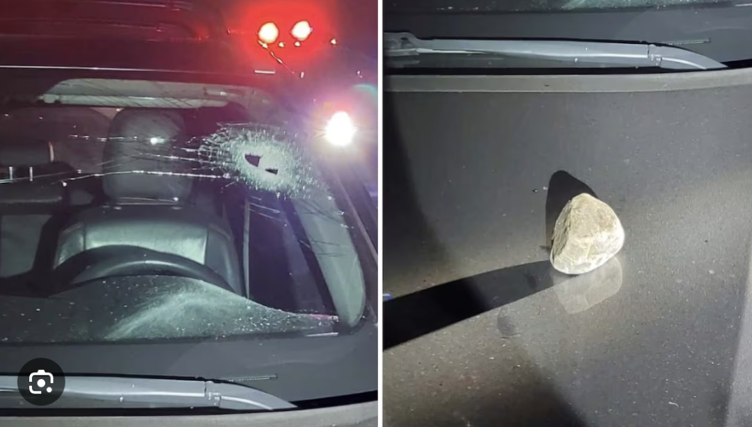 恐怖！高速路上有人故意丢石头砸车：万锦这个路段频繁有车被砸