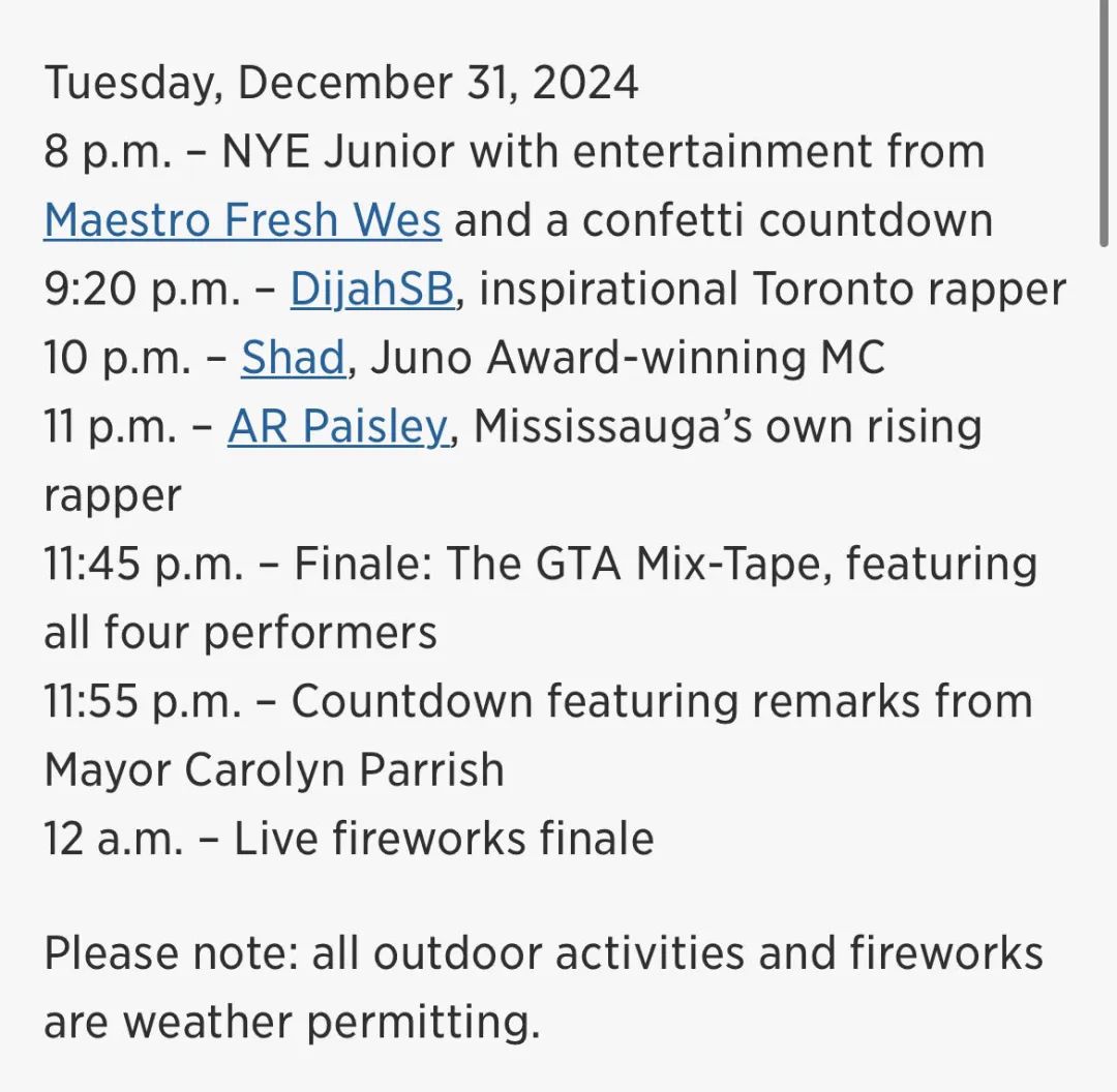 倒数3，2，1，2025上链接！多伦多各区跨年夜：去哪儿看烟花？